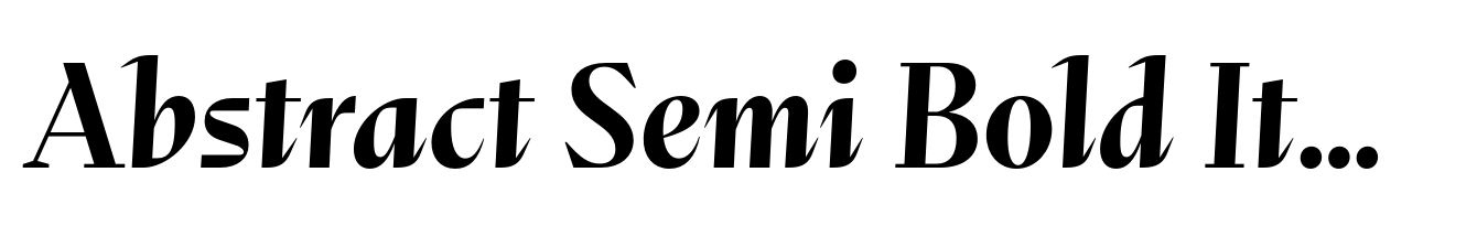 Abstract Semi Bold Italic